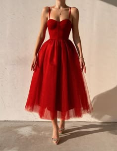 Prom Dress Ankle Length, Dress Ankle Length, Formal Evening Dress, Red A, فستان سهرة, Tulle Prom Dress, Looks Chic, Formal Evening Dresses