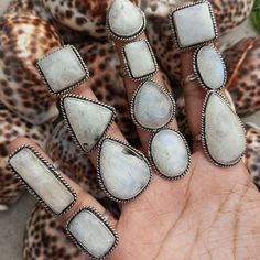 Elevate your fashion game with this set of 10 dainty and alluring boho style rings, each embedded with a natural moonstone in different shapes! Perfect for any occasion from Christmas to engagement, these handmade and customizable rings are available in US sizes 6 to 10. Stack them up or mix and match, the possibilities are endless! #moonstone #bohojewelry #alluringrings #handmade #fashion #jewelry #naturalstones #stackablerings #womenfashion #love #healing #nature 🌙✨🌸  #eBay #eBayStore Bohemian Round Crystal Ring For Jewelry Making, Bohemian Midi Rings Nickel-free For Jewelry Making, Bohemian Midi Rings For Jewelry Making, Bohemian Open Ring For Jewelry Making, Bohemian Crystal Ring, Bohemian Silver Stackable Crystal Ring, Bohemian Gemstone Midi Rings For Gift, Adjustable Bohemian Stackable Gemstone Rings, Adjustable Bohemian Crystal Ring