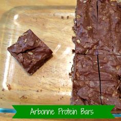 chocolate brownies cut into squares on a cutting board