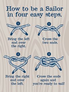 how to tie a sailor's knot in four easy steps step by step instructions