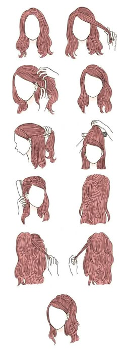 Peinado para el cole Cute Simple Hairstyles, Seni Dan Kraf, Kraf Diy, Hairstyles For School, Hair Updos, Hair Hacks