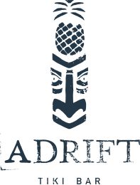 the logo for adrift tiki bar