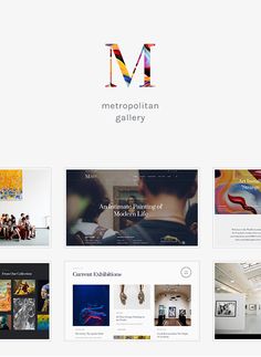 an image of a website design for metropolitan gallery