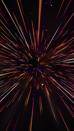 an image of fireworks in the sky with long exposure and blurry lines on it