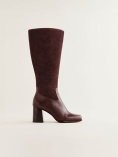 These boots were made for walking. Shop the Frederique Knee High Boot from Reformation, a knee-high, block heel boot with a thick square toe and seam detailing. Sustainable Shoes, Heel Boot, Swimwear Dress, Block Heel Boots, Vintage Inspired Dresses, Shoes Shop, Inspired Dress, Outerwear Sweater, New Tops