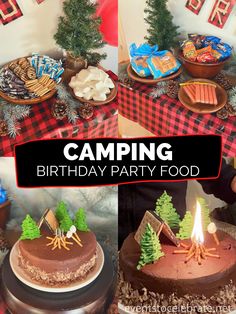 there is a birthday party with food and decorations