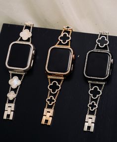 Protection without sacrificing style! 360° full border coverage Diamond bumper for extra flair and sparkle Protects against bumps and scratches from everyday use Allows access to all buttons Easy to apply and switch out Lightweight design Sleek Apple Watch covers created with durability, comfort and style in mind without adding any extra bulk to your wrist for all day wear.*Apple Watch Bands are sold separately