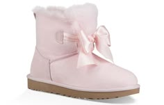 Ugg F18 1098360-SLPN Doc Martens Boots, Winter Princess, Ugg Style, Cozy Boots, Bow Boots, Ugg Mini, Mini Bow, Vegan Boots, Pink Winter