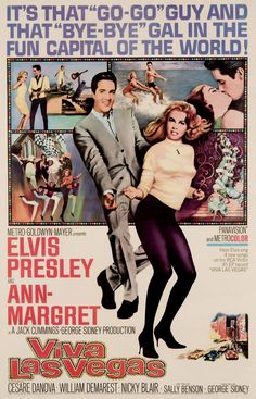 an old movie poster for the film viva las vegas