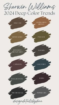 the swat list for sheryln williams's 2012 deep color trend