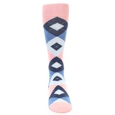 Nothing quite captures the lightness and depth of true love like this blossom pink hue paired with navy blue on these striking wedding socks. A combination as classic as it gets, blue hues surrounding the soft blossom pink on these argyle socks allow for a soft, playful take on the bold men’s matching groomsmen socks. Perfect on any occasion—weddings, work, a nice night out—these cool socks pair well with whatever you’re doing. Want to take it one step further? Add a monogram, date or short mess Groomsmen Socks, Nice Night, Tall Socks, Wedding Socks, Solid Socks, Argyle Socks, Personalized Socks, Mens Dress Socks, Wedding Groomsmen