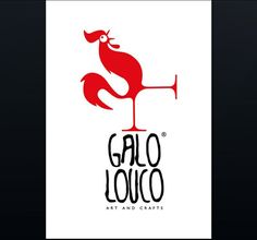 the logo for galo lounge art and crafts, with a rooster on it's head