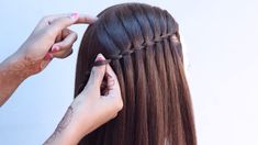 Hairstyle Waterfall, Waterfall Braid Tutorial, Messy Ponytail Hairstyles, Hair Aesthetics, Waterfall Hairstyle, Toned Hair, Two Toned Hair