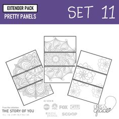 the printable paper pack includes four different designs and two matching envelopes for each card