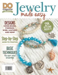 This special issue of DO Magazine shows you how to make your own stunning jewelry in a variety of mediums--beads, findings, wire, hemp, and leather. DO Jewelry Made Easy features 28 stylish projects from some of today's top jewelry designers. Each easy to-make project includes step-by-step instructions, lists of tools and materials, and color photos. Many are on a beginner level and easy enough to complete in just an hour or two. Inside these pages you'll find trendy tassel necklaces, earrings f Making Magazine, Beaded Wedding Jewelry, Jewelry By Brand, Jewelry Magazine, Catalog Request, Easy Jewelry, Easy Design, Fun Bracelet, Grocery Coupons