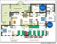 a floor plan for a house with different rooms