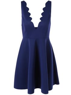 Mini Dresses | Sleeveless Plunging Neck Pure Color Dress #summer #fashion #deepblue #dress Plunging Neck Dress, Plunging Neck, Short Homecoming Dress, Color Dress, Boutique Online, Different Outfits, Sweet Dress