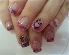 Pink camo nail tips Coffin Style Nails Short, Nails Acrylic Brown, Coffin Style Nails, Pink Camo Nails, Deer Nails, Camo Stuff, Nail Pink