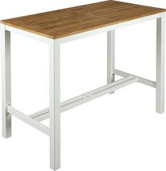 a white and wood table on a white background