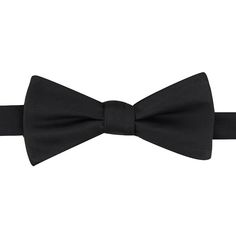 Look your absolute best while wearing this pre-tied bow tie from Bespoke. Look your absolute best while wearing this pre-tied bow tie from Bespoke. Bow-tying made simple. Watch now. Pre-tied design Adjustable strapFABRIC & CARE Polyester Spot clean Imported Size: One Size. Color: Black. Gender: male. Age Group: adult. Pattern: Solid. Classic Pre-tied Butterfly Knot Bow Tie, Pre-tied Satin Bow For Black Tie Events, Classic Pre-tied Bow Tie With Butterfly Knot, Classic Pre-tied Bow With Ties, Classic Pre-tied Bow Tie, Classic Pre-tied Decorative Bow, Classic Pre-tied Bow With Butterfly Knot, Classic Black Bow With Butterfly Knot, Classic Pre-tied Bow