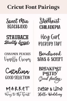 cricut font pairings Fonts For Vinyl Lettering, Best Dafont Fonts For Cricut, Font Pairs Dafont, Cricut System Fonts, Best Cricut Design Space Fonts, Best Cricut Font Combinations, Cricut Design Space Font Pairing, Dafont Pairings, How To Mix Fonts