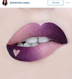 Lip art Makeup Ideas Purple, Kristina Webb, Crazy Makeup