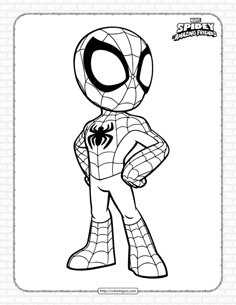 spiderman coloring pages for kids to print out and color on the page with it's own name