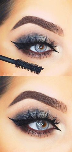 Everyone is talking about this new remedy for longer lashes. Eyeliner Eyelashes, Blue Eyes Pop, Longer Lashes, Beautiful Eyeshadow, Shadow Color, Beauty Make-up, Makijaż Smokey Eye, Makeup Goals, Blue Eye Makeup