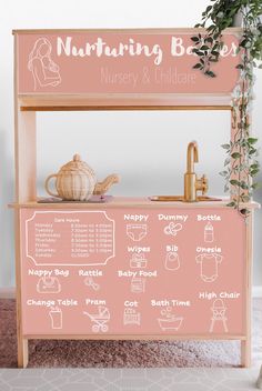 a wooden sign that says nurturing beer nursery and children's rooms on it