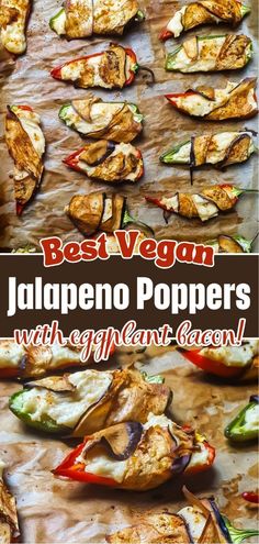 grilled jalapeno poppers with an eggplant sauce