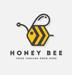 a bee logo with the word honey bee on it's chest and an image of a