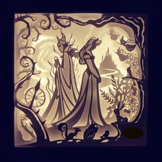 an image of a paper cut art scene