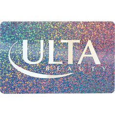 an ultra beauty gift card with glitter on it