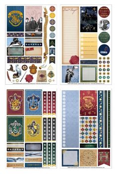 Harry Potter™ planner stickers Harry Potter Calendar, Harry Potter Sketch, Harry Potter Planner, Gryffindor Harry Potter, Harry Potter Scrapbook, Imprimibles Harry Potter, Ravenclaw Slytherin, Harry Potter Painting, Harry Potter Room Decor