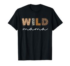 PRICES MAY VARY. Wild Mama Zoo Safari Birthday Party Tees featuring the phrase Wild Mama with a leopard and zebra print. Perfect family matching outfit for wild and two, wild one, two wild birthdays! Matching tees for the 1st birthday, 2nd birthday and 4th birthday! Head to the brand for to get your other matching tees that goes with this one! This Funny Jungle Safari Wild Birthday Boy Party top makes a unique tee for any Toddler who loves Animals and Zoo matching Jungle Safari decorations, supp Two Wild Shirt, Jungle Safari Decorations, Two Wild Birthday Shirt, Safari Birthday Shirt, Safari Themed Birthday Shirts, Two Wild Birthday Party Girl Shirts, Zoo Theme Birthday, Leopard Print Graphic Tee With Lettering, Jungle Theme Birthday Party