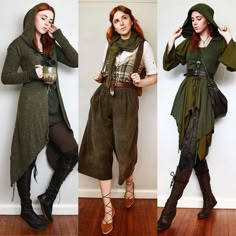 Ren Faire Outfits Ranger, Fantasy Style Outfits, Forestry Outfit, Witch's Outfit, Ren Faire Herbalist, Ren Faire Druid, Elf Inspired Outfit, Druid Fashion, Adventuring Outfit