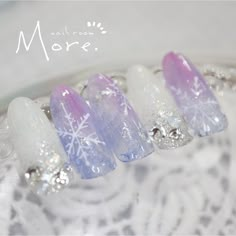 Nail Jelly, Snow Nails, Line Nail Art, Special Nails, Asian Nails, Beauty Nails Design, Colored Acrylic Nails, Pretty Nail Art Designs