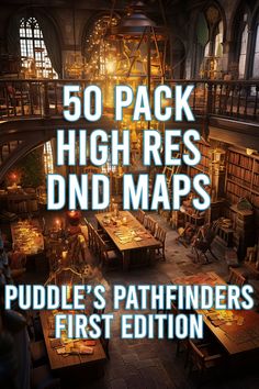 the cover of 50 pack highres dnd maps puddle's pathfinders first edition