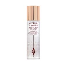 The Charlotte Tilbury Airbrush Flawless Setting Spray helps to hydrate the skin while blurring imperfections, creating definition and setting makeup in place. Setting Makeup, Charlotte Tilbury Airbrush Flawless, Charlotte Tilbury Makeup, Fixing Spray, Makeup List, Space Nk, Makeup Must Haves, Makeup Items