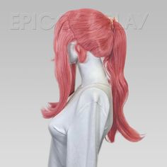 Phoebe Princess Dark Pink Mix Ponytail Wig This Princess Dark Pink Mix ponytail wig is naturally pulled back to create a beautiful and realistic look. Starting at its base, the wig is pulled into a short ponytail reaching (base length if applicable). This ponytail can be undone to be raised, lowered, or adjusted in any way you desire. This wig also comes with a 22" ponytail extension that can be easily attached by hooking the clip into the base ponytail and securing it by tying the ribbons, as s Pink Ponytail, Black Ponytail, Short Ponytail, Which Character Are You, Side Fringe, Ponytail Wig, Clip In Ponytail, Epic Cosplay, Ponytail Extension