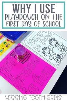 the first day of school is an easy and fun activity for kids to practice letter recognition