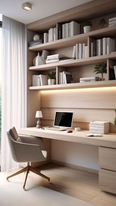 Built In Desk And Shelves, Ikea Office, Cozy Home Office, Bedroom Trends, Office Guest Room, Guest Room Office