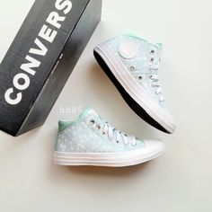 Converse Chuck Taylor All Star Madison Mid Ocean Mint/White Floral/Flowers Women's 5.5 Or 11 Brand New In Box, No Lid 100% Authentic I Ship Daily Monday-Saturday Follow Me For Tons Of Converse Footwear! 3809 4089 4335 6476 Green Cotton Sneakers For Spring, Cute Green Sneakers For Spring, Cotton Sneakers With Floral Print For Spring, Casual Cotton Floral Print Sneakers, Casual Floral Print Cotton Sneakers, Spring Floral Print Cotton Sneakers, Green Converse, Converse Chuck Taylor All Star, Seafoam Green