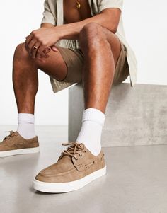 Shoes, Boots & Sneakers by ASOS DESIGN Good things come in pairs Lace-up fastening Round toe Chunky sole Bday Shoes, Surfer Shoes, Wedding Guest Men, Shoes With Shorts, Shoe Photography, Gus Gus, Boho Shoes, Mens Summer Shoes, Shoes Photography