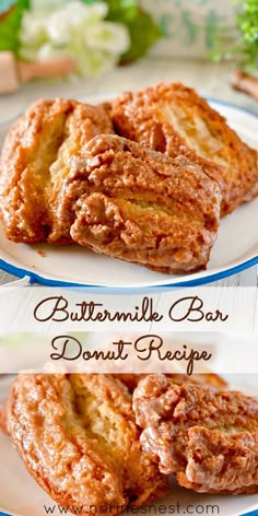 buttermilk bar donut recipe on a plate