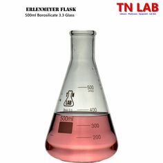 TN LAB 500ml Erlenmeyer Conical Flask Borosilicate 3.3 Glass Conical Flask, Erlenmeyer Flask, Petri Dishes, Glass Flask, Flask Set, Super Sets, Plastic Ware, Beakers, Vacuum Flask