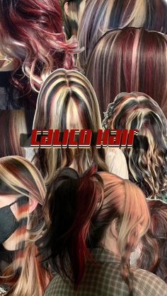 :3 Types Of Hair Streaks, Neopolitan Hair Dye, Hair Color Tiktok, Calico Hair, Color Paint, Hair Colours