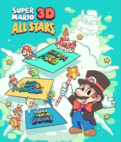 the super mario all stars game poster