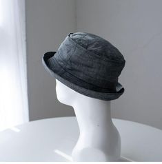 This Custom Denim Cloche Hat is crafted with high-quality denim material for a strong and durable construction. Its unique design is perfect for adding a unique, stylish touch to your wardrobe. Material: 100% linen Adult size: M:size is about 56- 58 cmL: size is about 58-60 cmCustom: Please DM for any custom order. Pre-washed Short Brim Summer Hats, Pre-washed Summer Hat With Short Brim, Summer Short Brim Pre-washed Hat, Summer Pre-washed Short Brim Hats, Denim Blue Cotton Bucket Hat With Curved Brim, Gray Cotton Hat With Short Brim, Denim Blue Summer Hat For Everyday, Denim Blue Summer Hat, Denim Blue Brimmed Cotton Hat