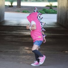 "Your toddler girl will love this cute pink dinosaur hoodie with ice cream fabric. This pink dinosaur sweatshirt is made with a soft Jumping Beans brand hoodie and felt spikes are securely stitched with a sewing machine down the jacket back. Kids dinosaur hoodie makes a sweet gift for the little one on your list. Handcrafted spikes are sewn on to create a dino dressup costume they'll love. Our comfy dino hoodie costume top is fun for pretend play and equally matched for hanging out. This hoodie Casual Pink Sweatshirt For Playwear, Playful Pink Sweatshirt For Playtime, Playful Pink Hooded Hoodie, Playful Pink Cotton Sweatshirt, Pink Hooded Top For Playtime, Pink Hooded Tops For Playtime, Playful Pink Hooded Sweatshirt, Pink Fun Sweatshirt For Spring, Playful Pink Hooded Top